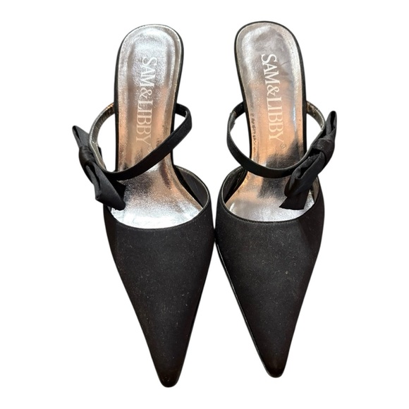 Sam & Libby Shoes - Sam & Libby Black Women's Heels with Bows in strap. Size 8.5